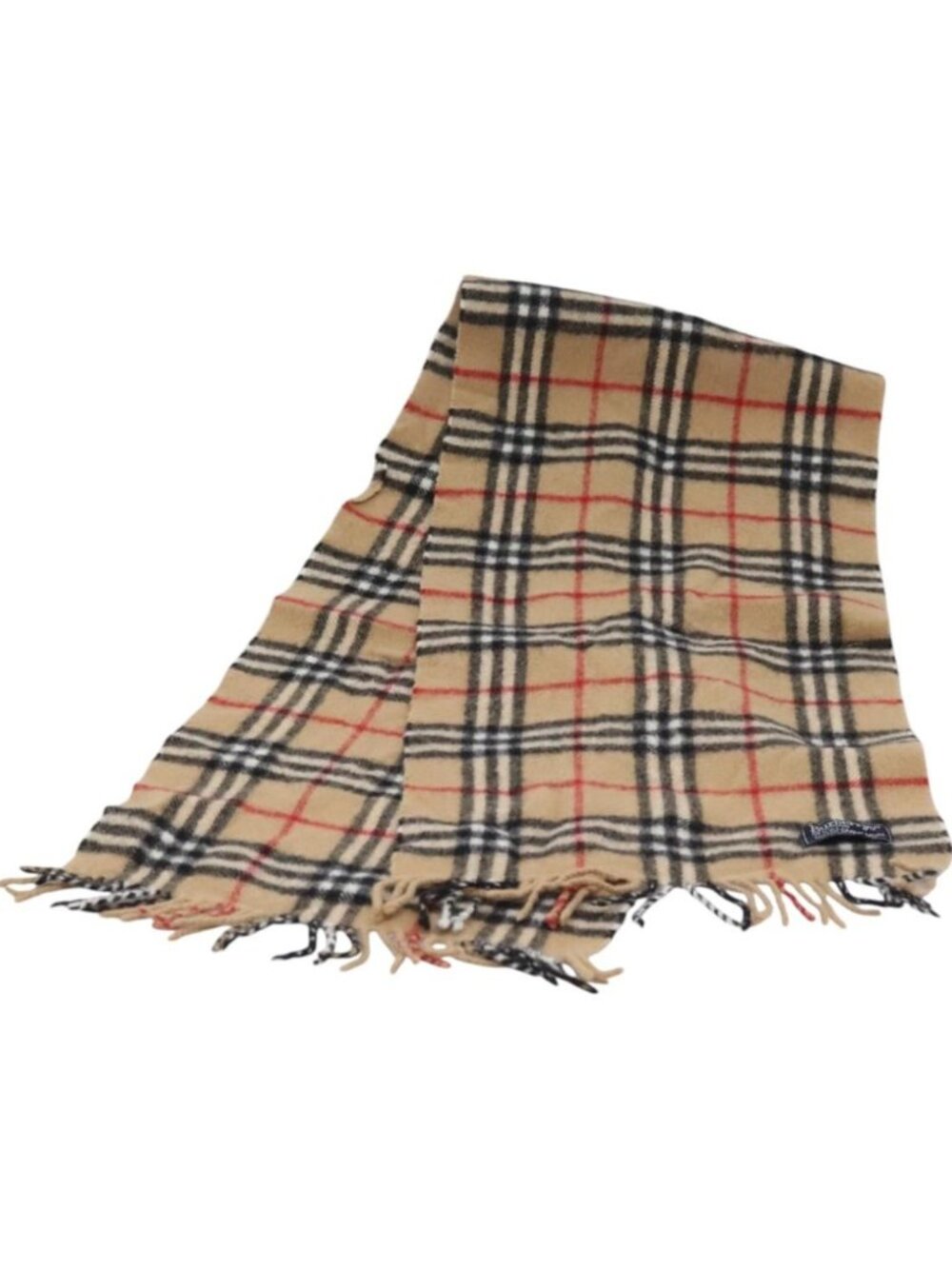 Burberrys Nova Check Scarf Wool Beige